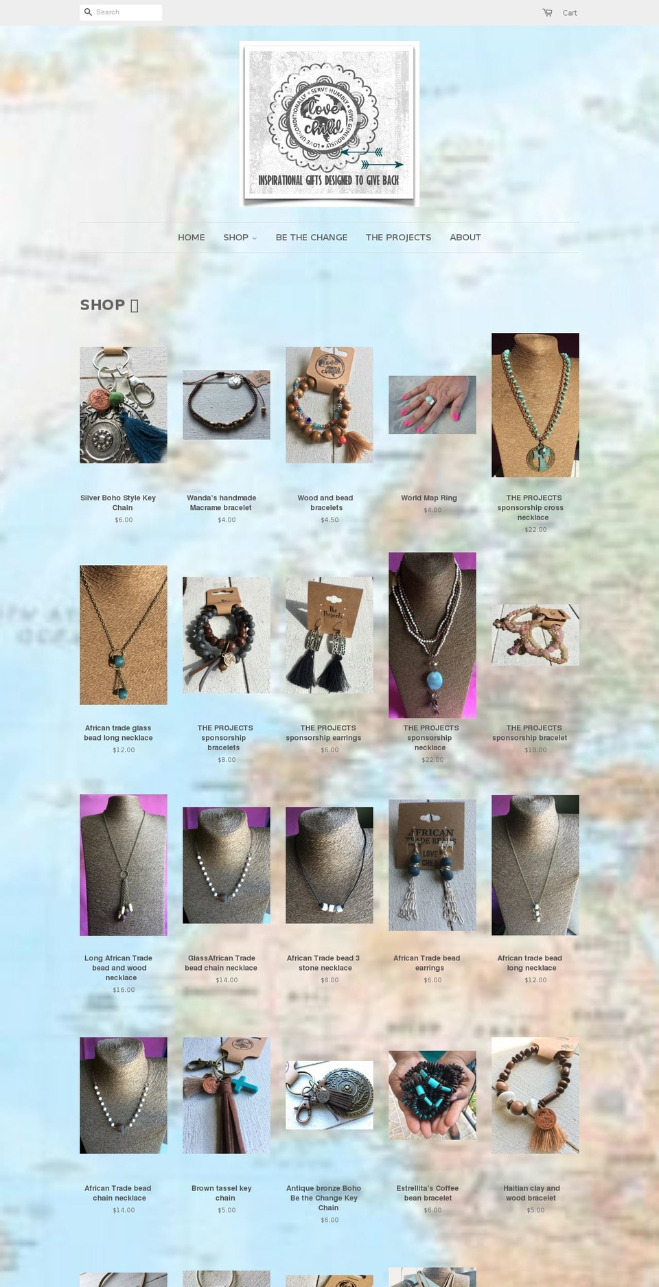lovechildbrand.com — Shopify storefront screenshot