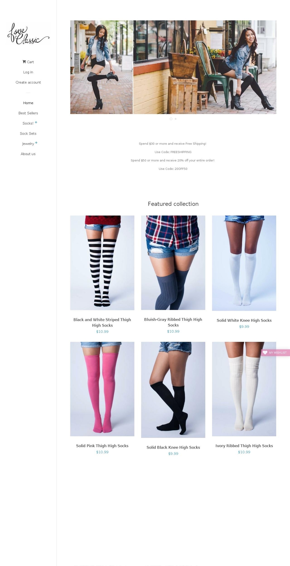 loveclassic.com shopify website screenshot