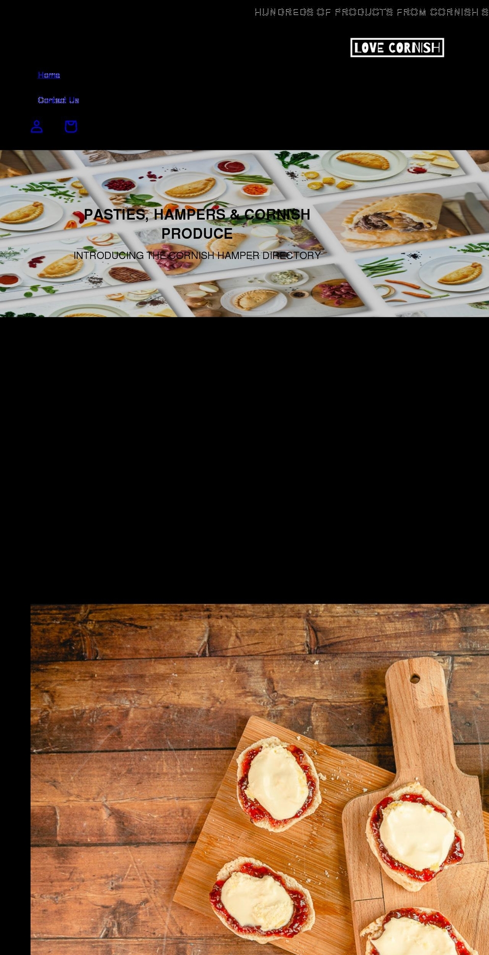 lovecornishpasties.com shopify website screenshot