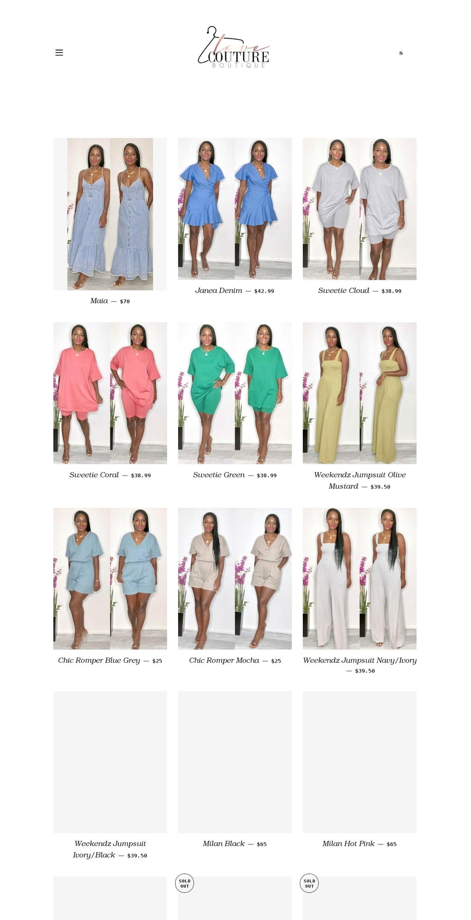 lovecoutureboutique.com shopify website screenshot