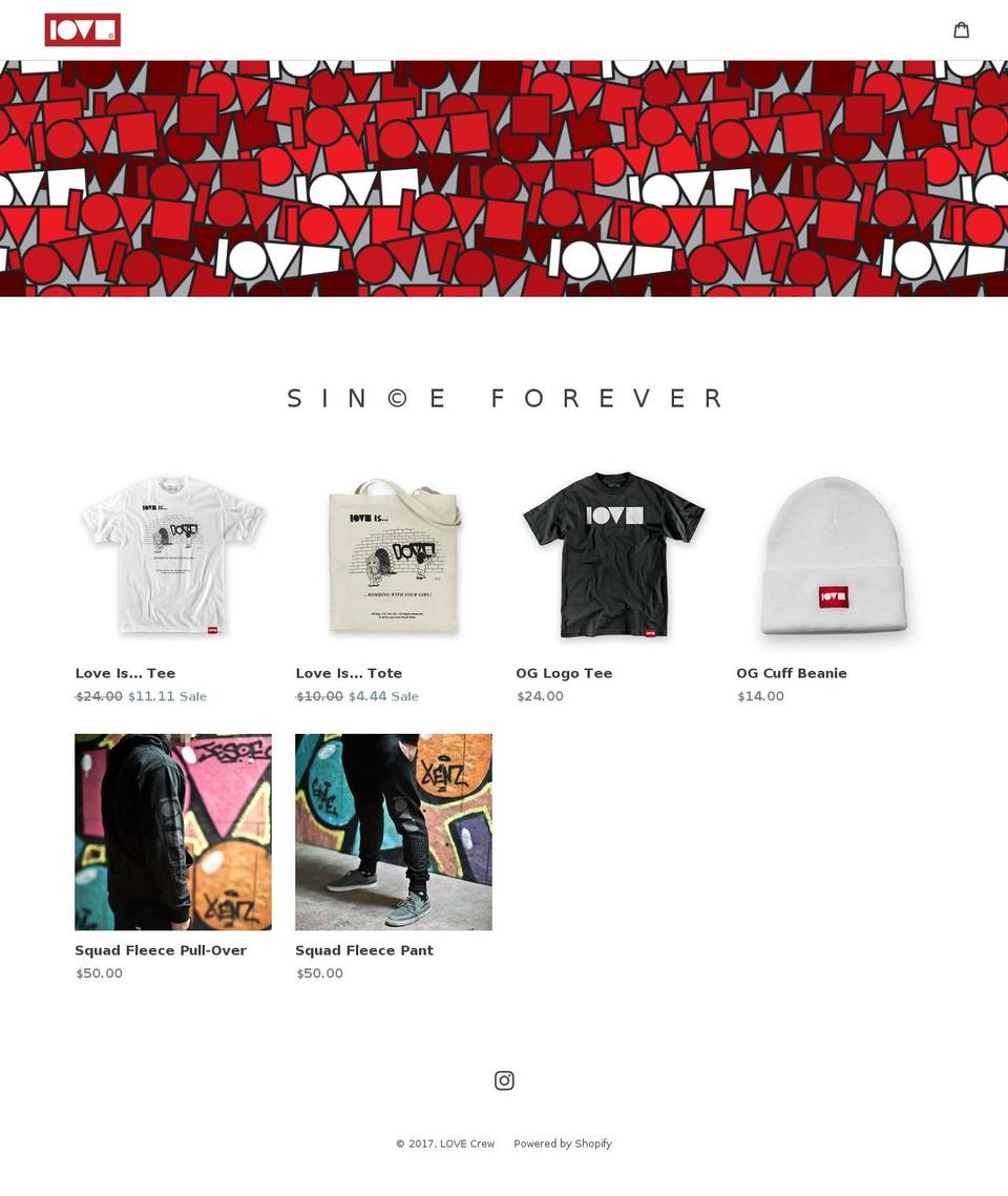 lovecrewonline.com shopify website screenshot