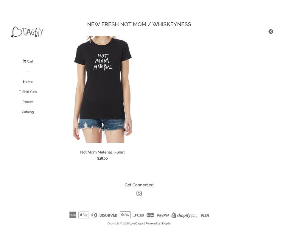 lovedagny.com — Shopify storefront screenshot