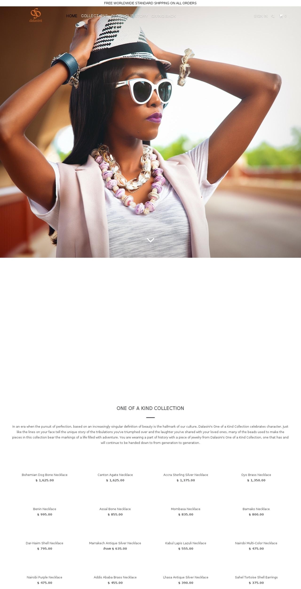 lovedalasini.com shopify website screenshot