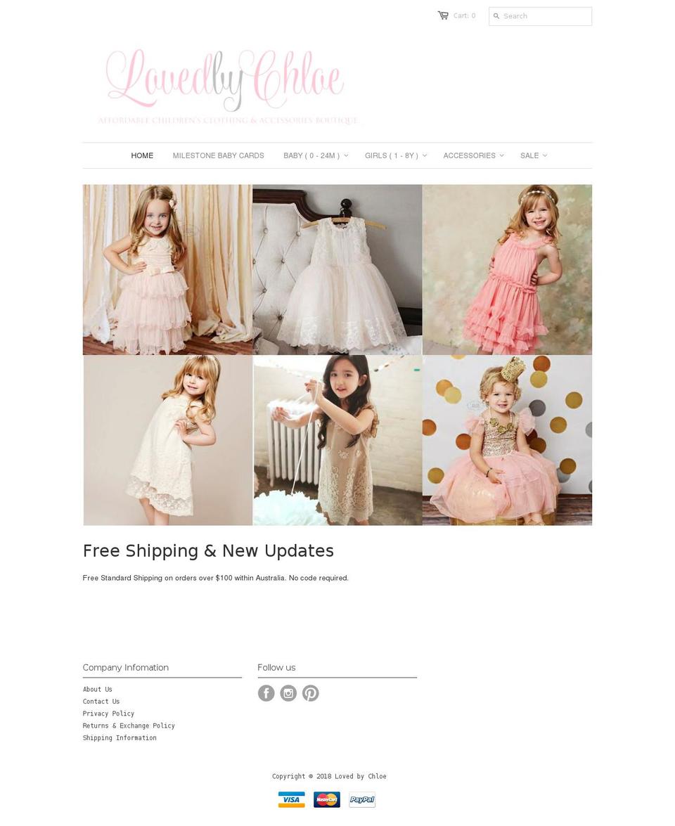 lovedbychloe.com — Shopify storefront screenshot