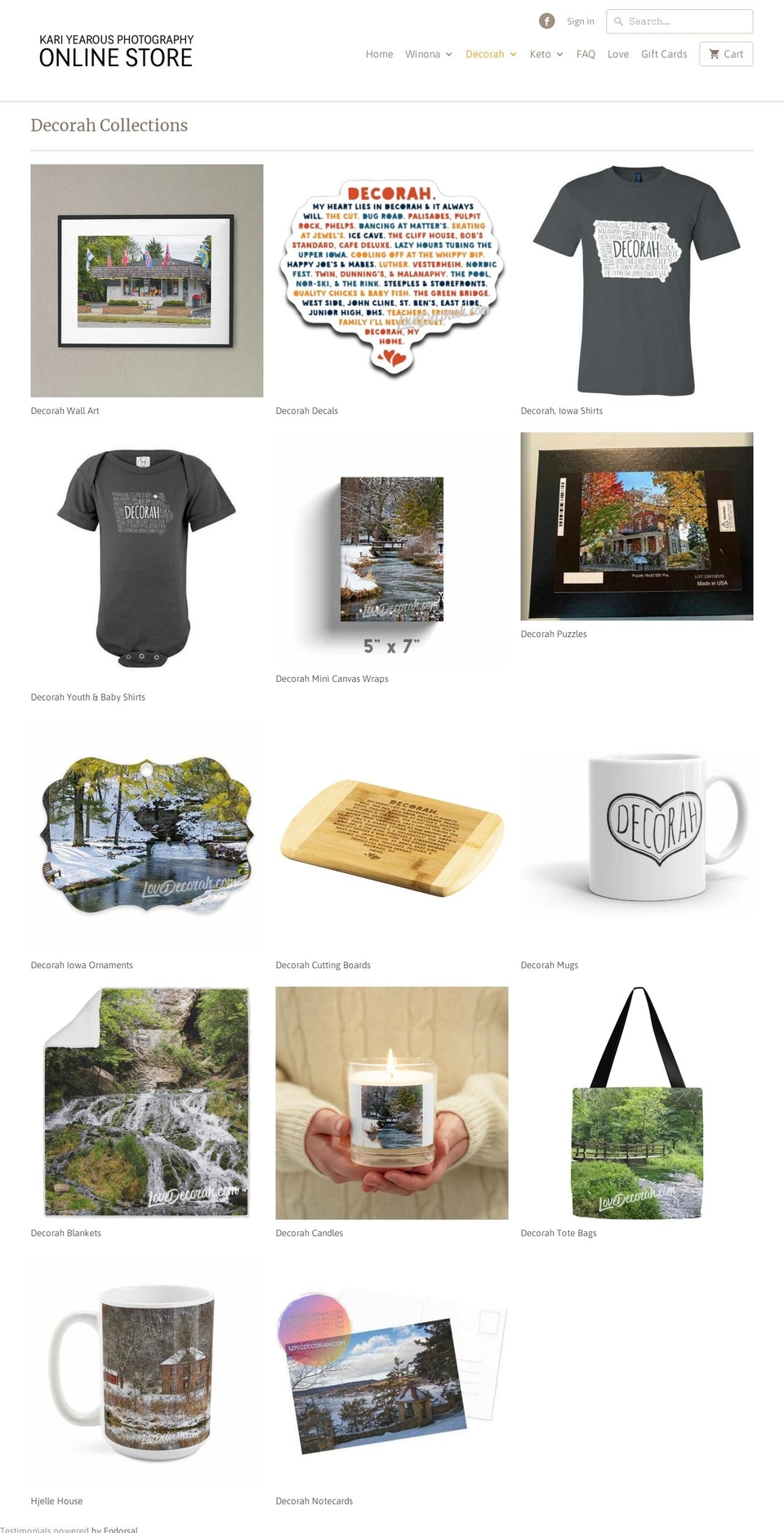 lovedecorah.com — Shopify storefront screenshot