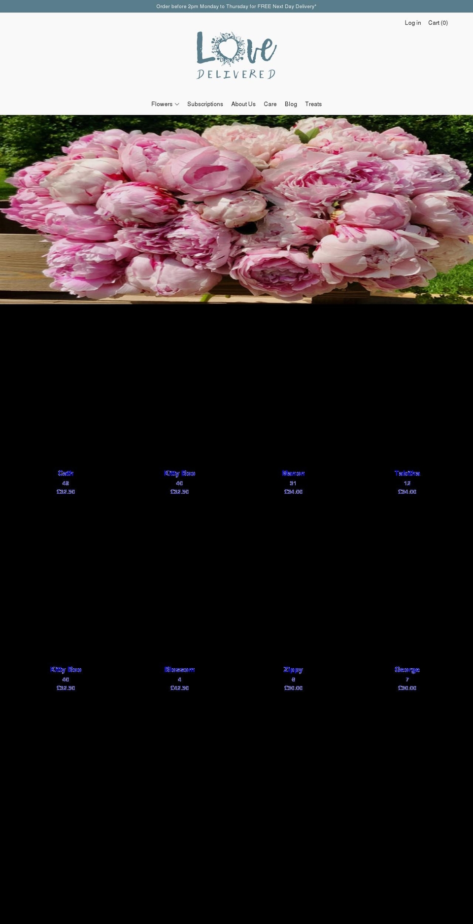 lovedelivered.co.uk shopify website screenshot