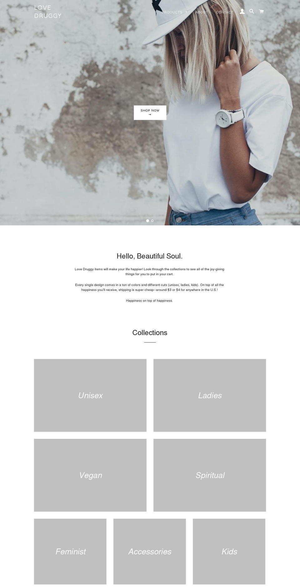 lovedruggy.com — Shopify storefront screenshot