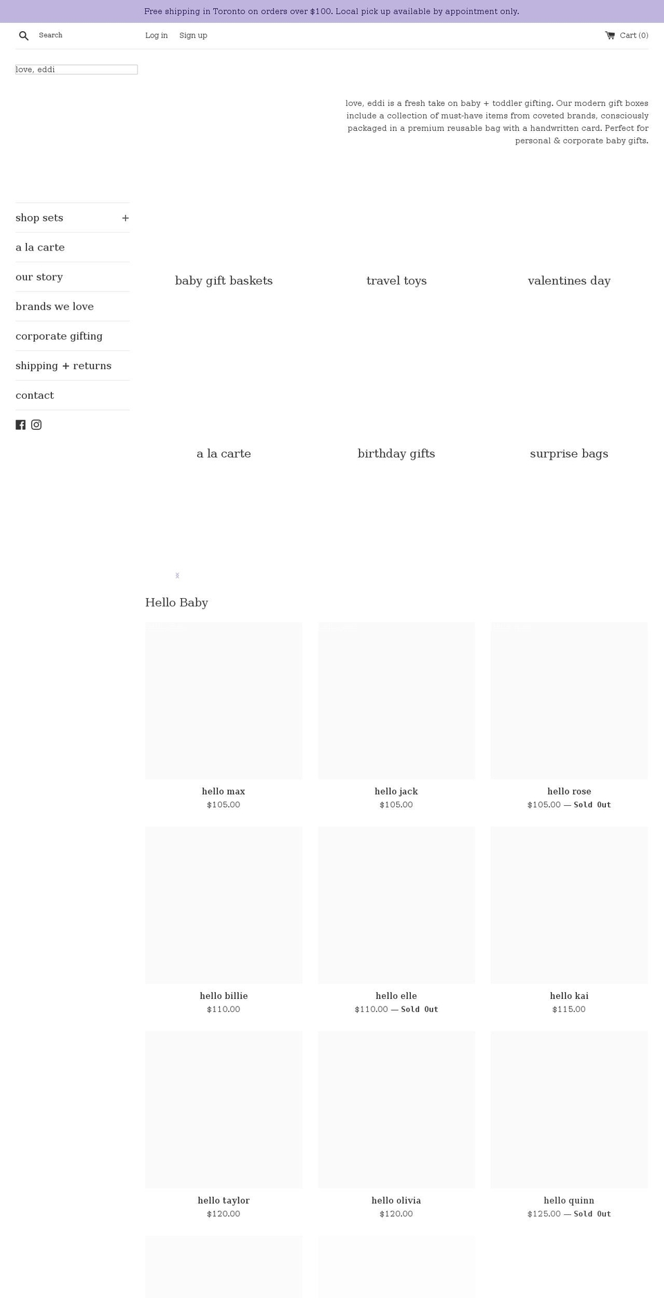 loveeddi.com shopify website screenshot