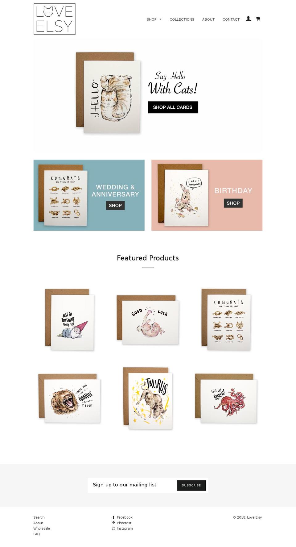 loveelsy.com — Shopify storefront screenshot
