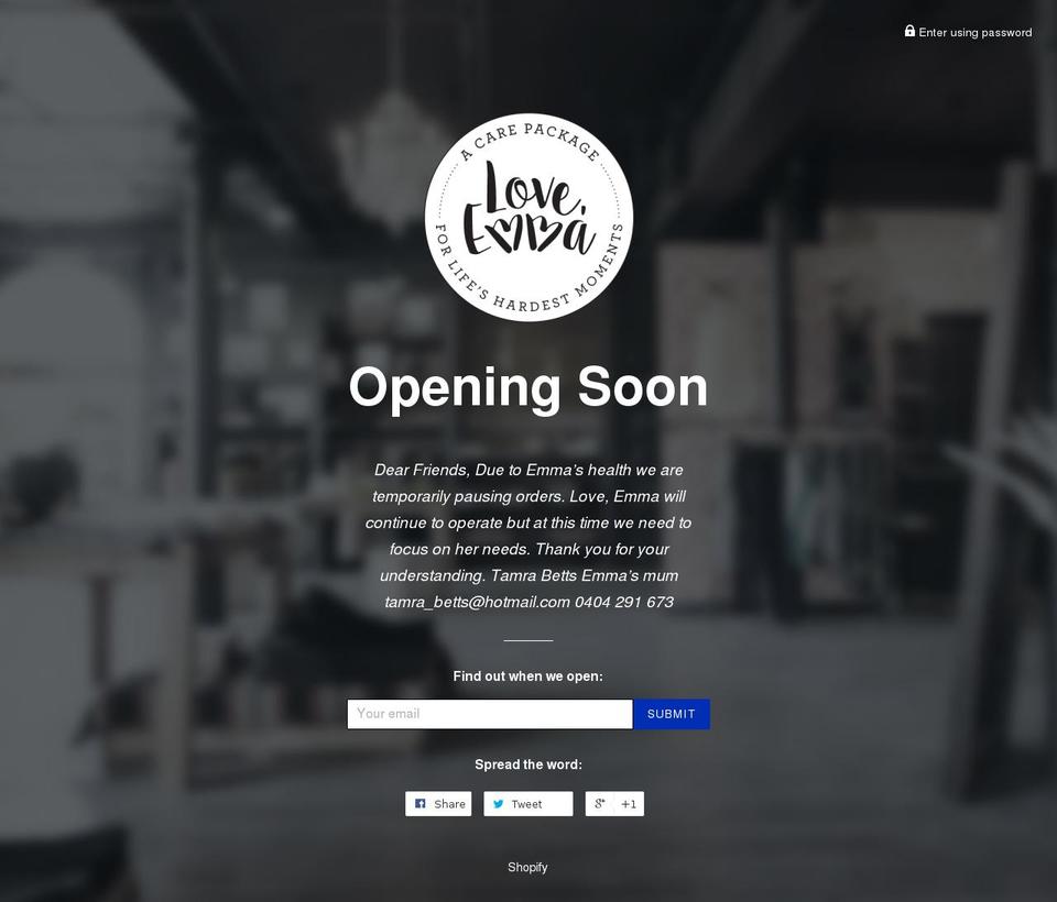 loveemma.com.au shopify website screenshot