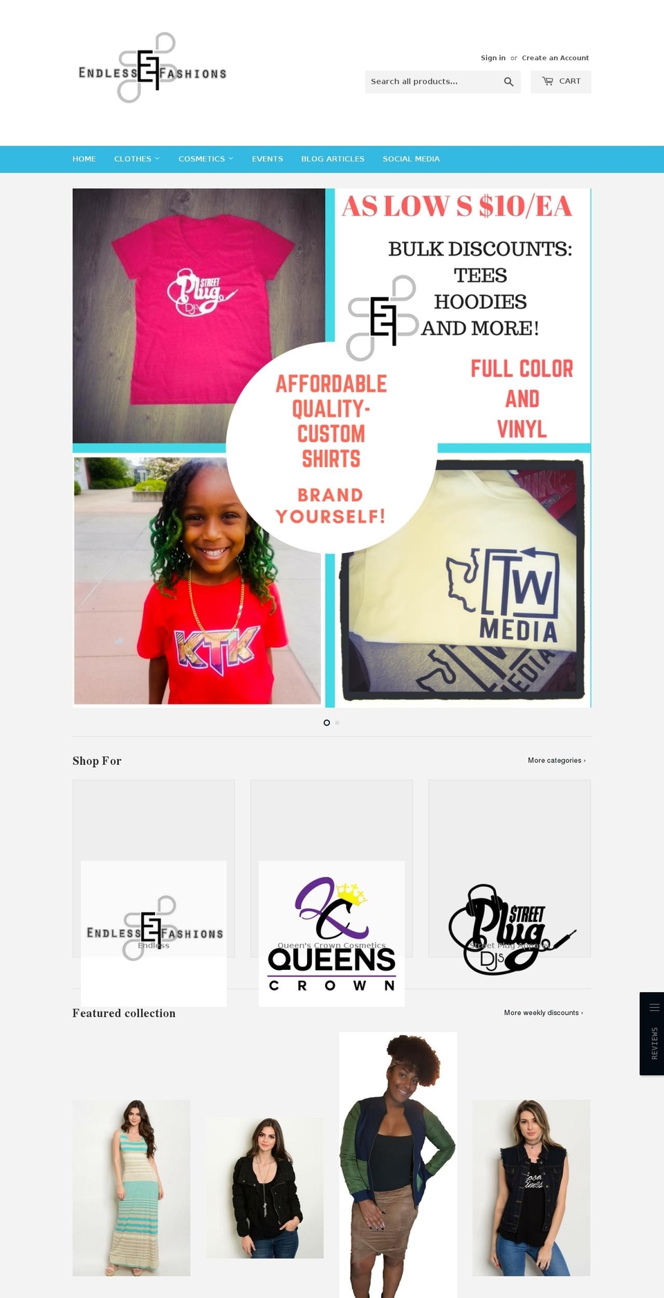 loveendless.com — Shopify storefront screenshot