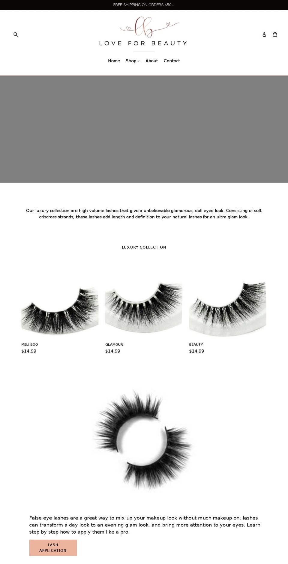 lovef0rbeauty.com — Shopify storefront screenshot