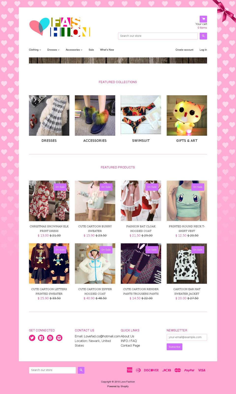lovefad.myshopify.com shopify website screenshot