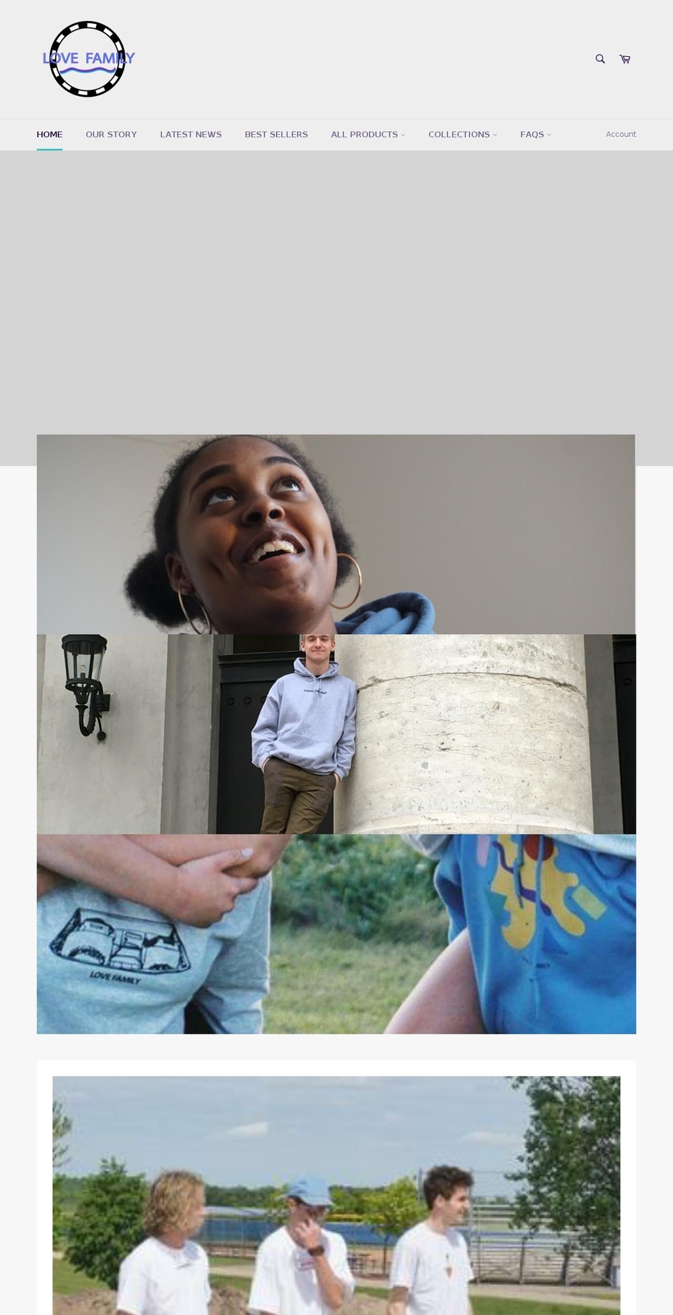 lovefamilyapparel.com — Shopify storefront screenshot