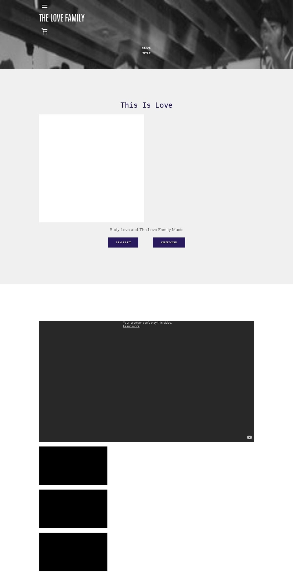 lovefamilymusic.com shopify website screenshot