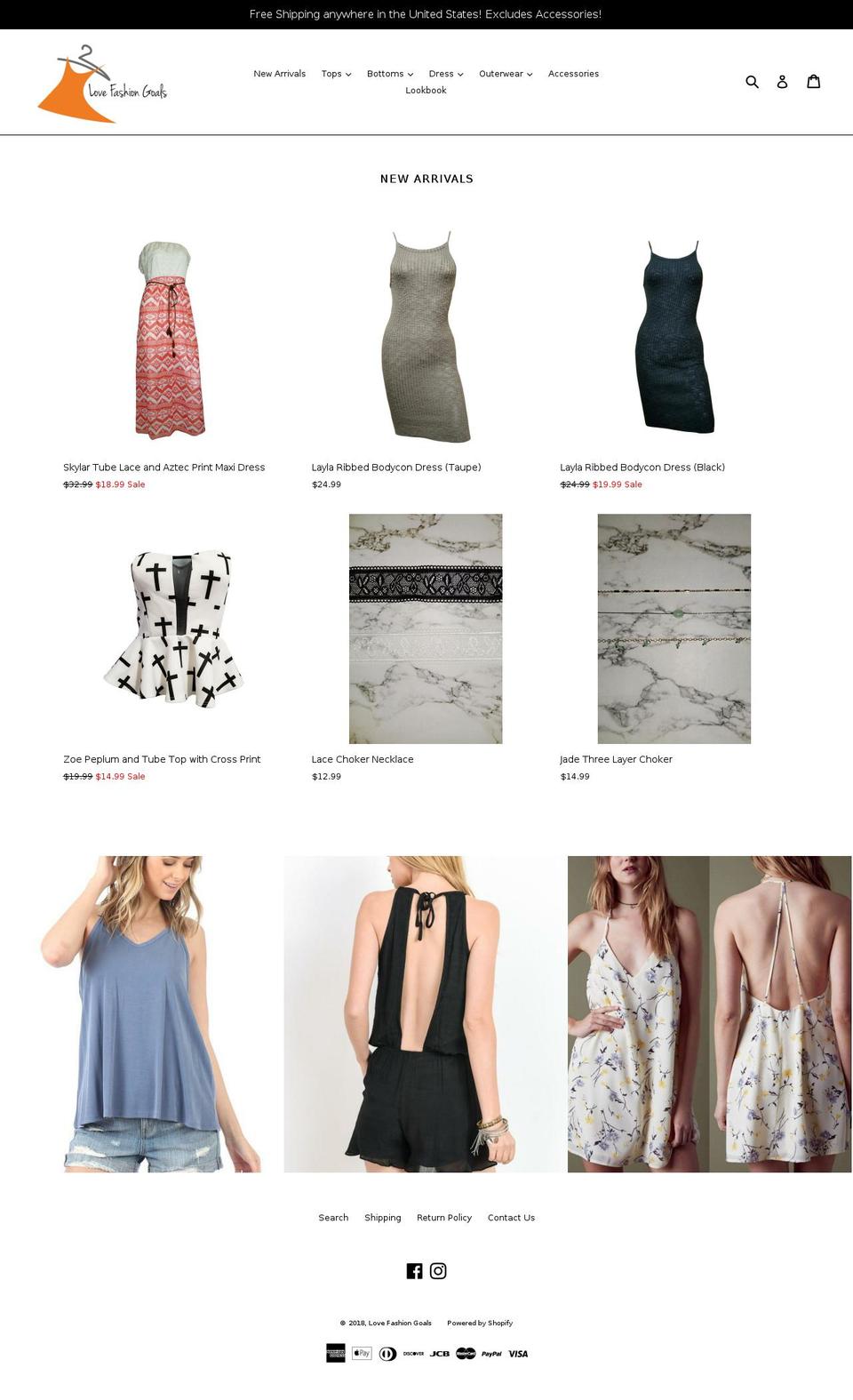 lovefashiongoals.com — Shopify storefront screenshot