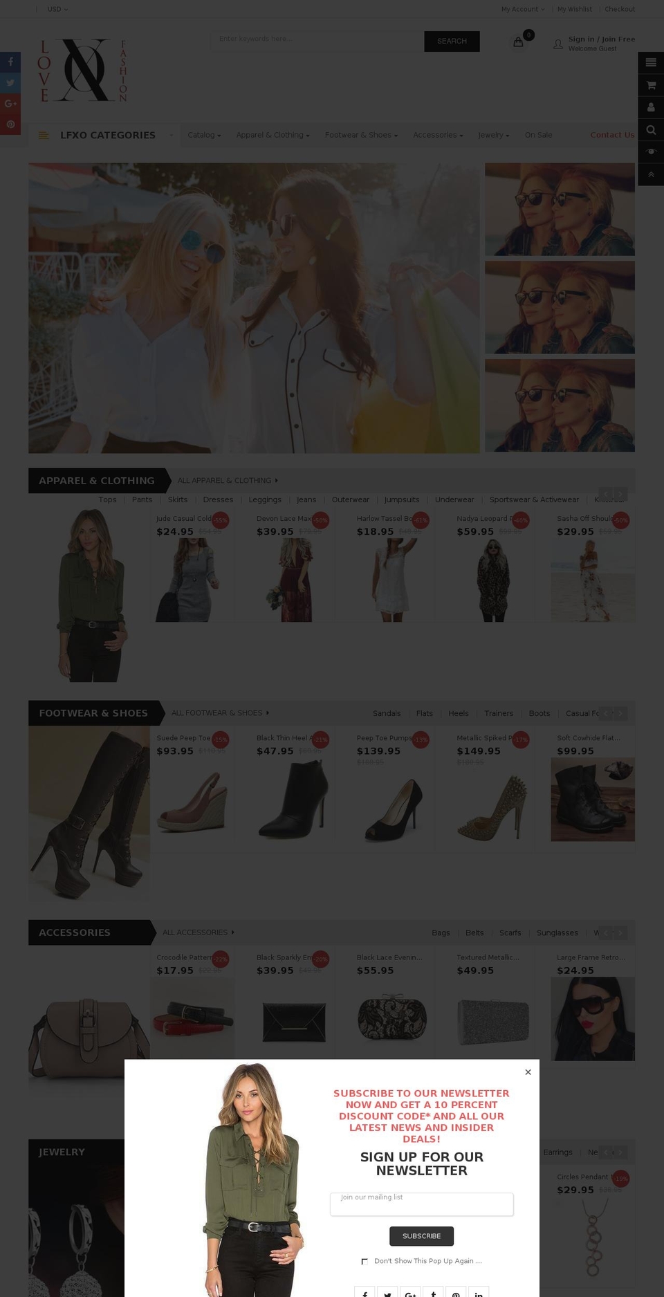 lovefashionxo.com — Shopify storefront screenshot