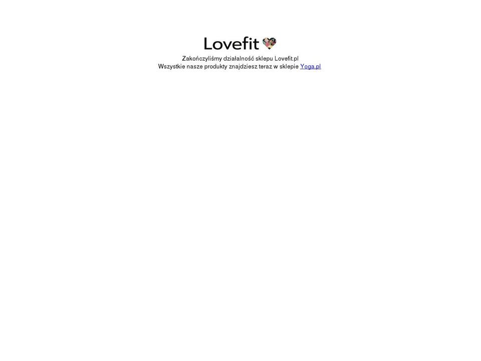 lovefit.pl shopify website screenshot