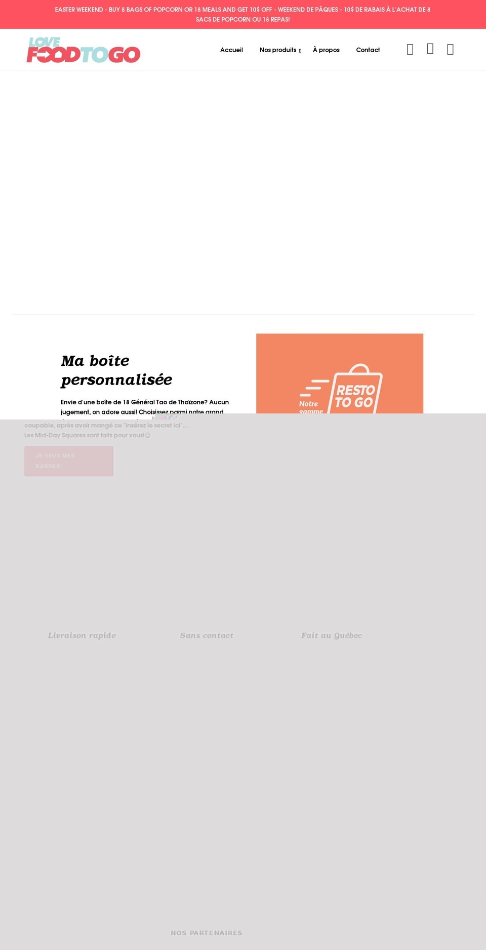 lovefoodtogo.com shopify website screenshot