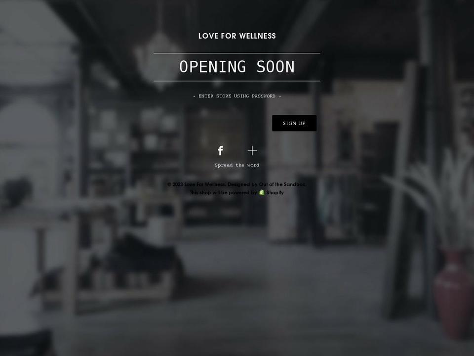 loveforwellness.com shopify website screenshot