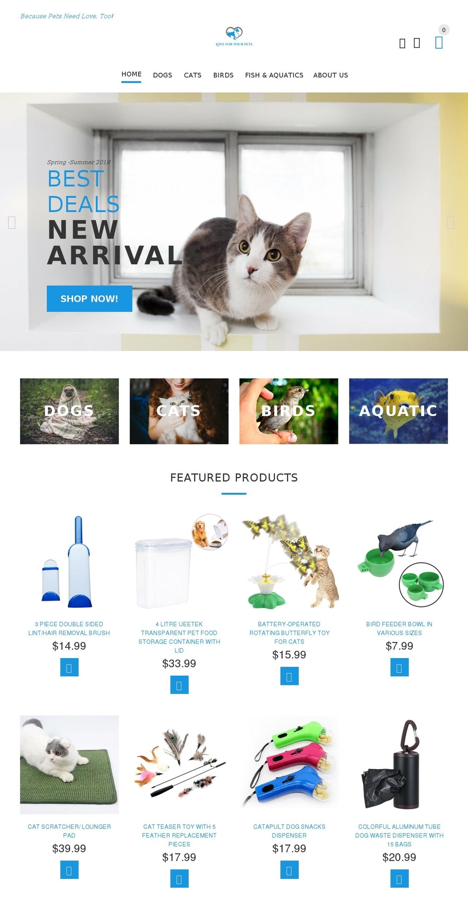 install-me-yourstore-v2-1-9 Shopify theme site example loveforyourpets.com