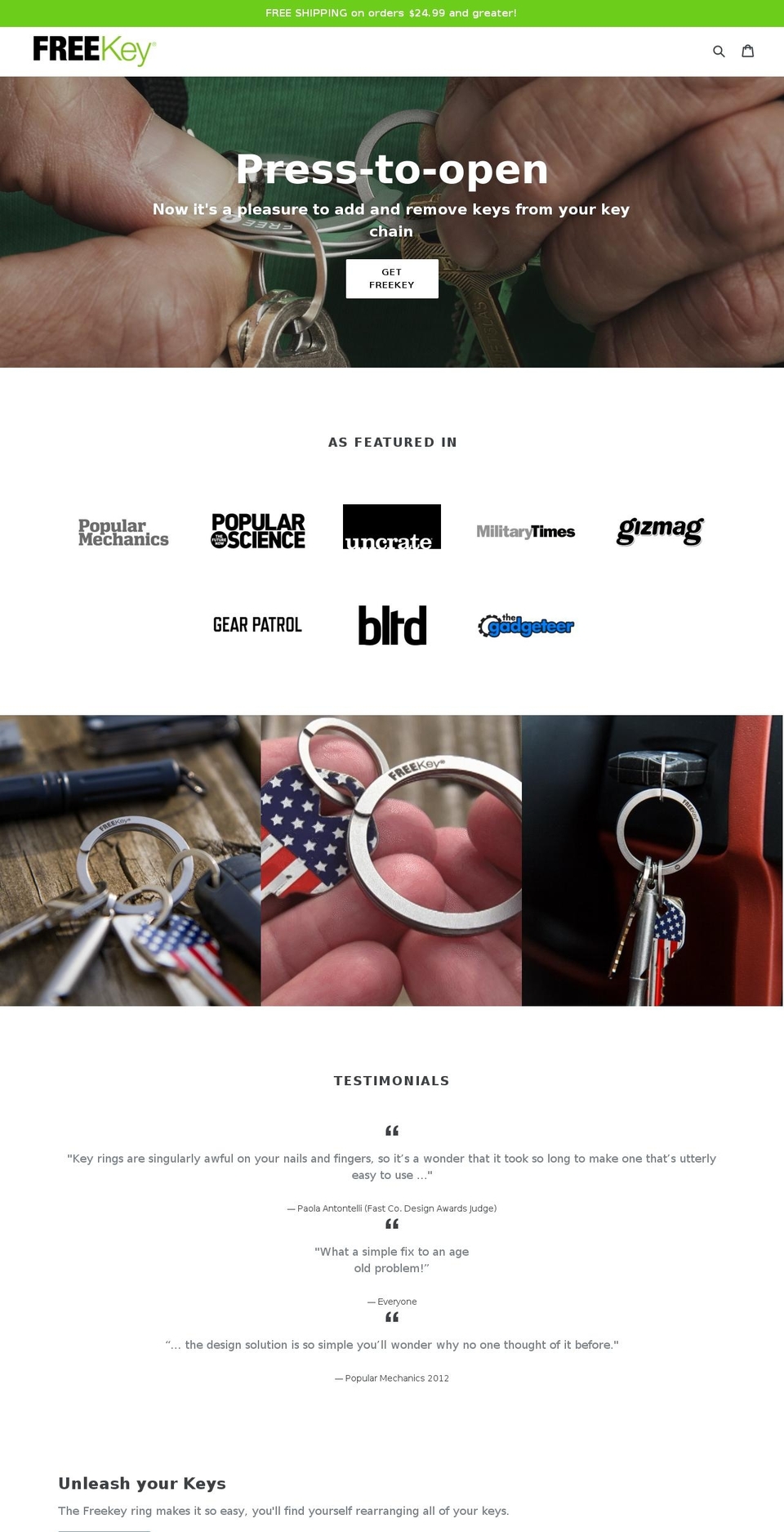 lovefreekey.com — Shopify storefront screenshot
