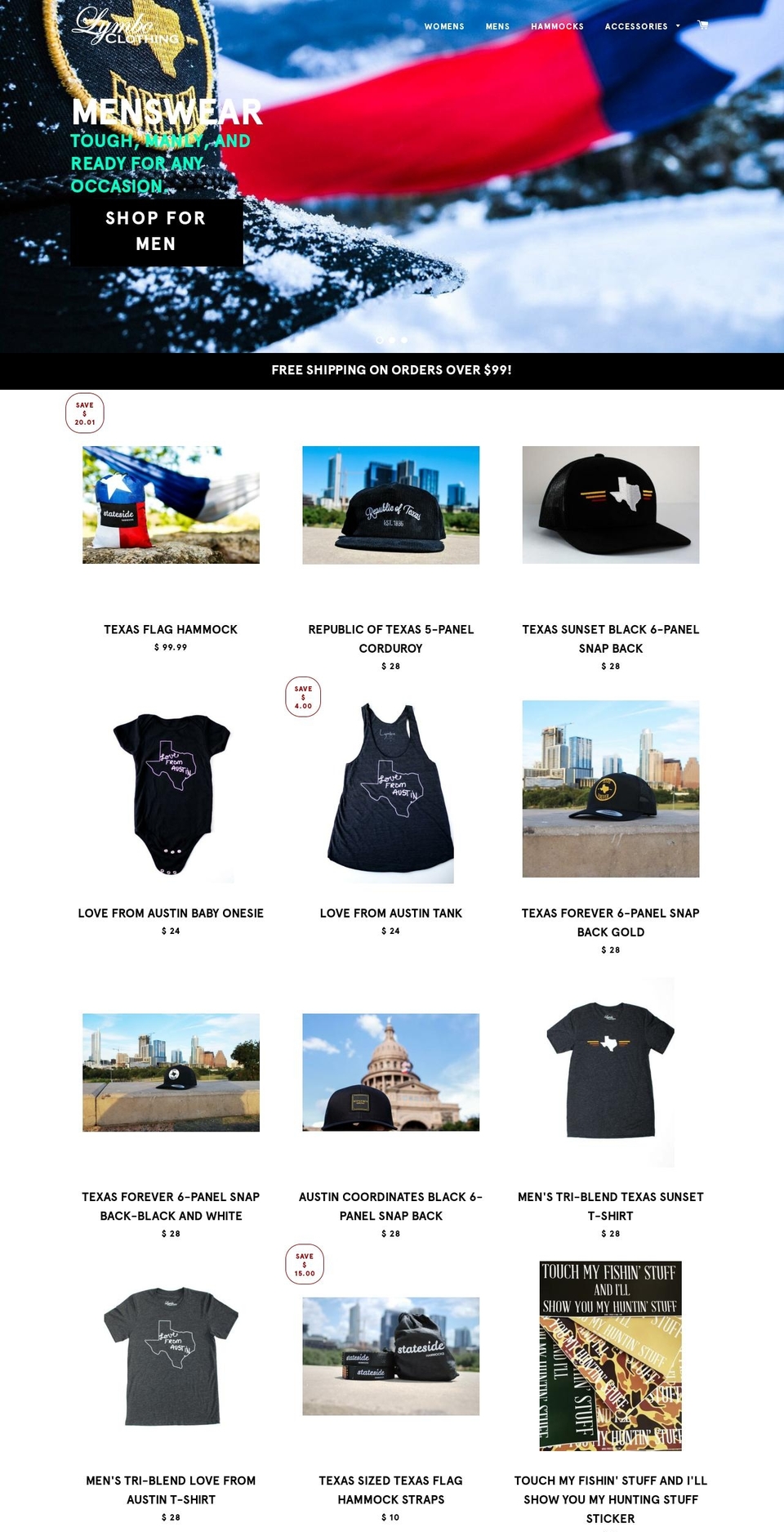 lovefromaustin.com — Shopify storefront screenshot