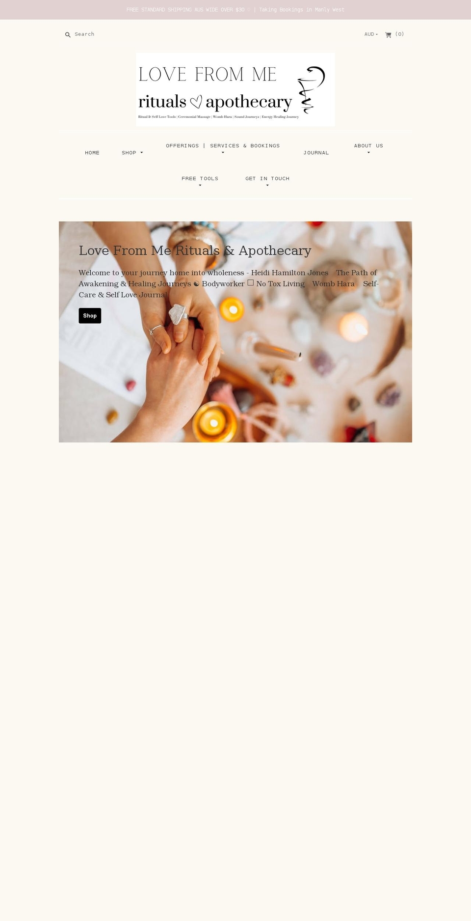 lovefromme.com.au shopify website screenshot