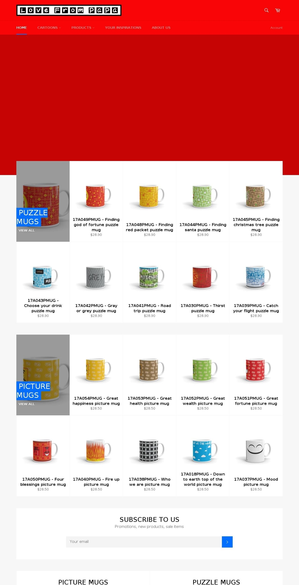 lovefrompapa.com — Shopify storefront screenshot