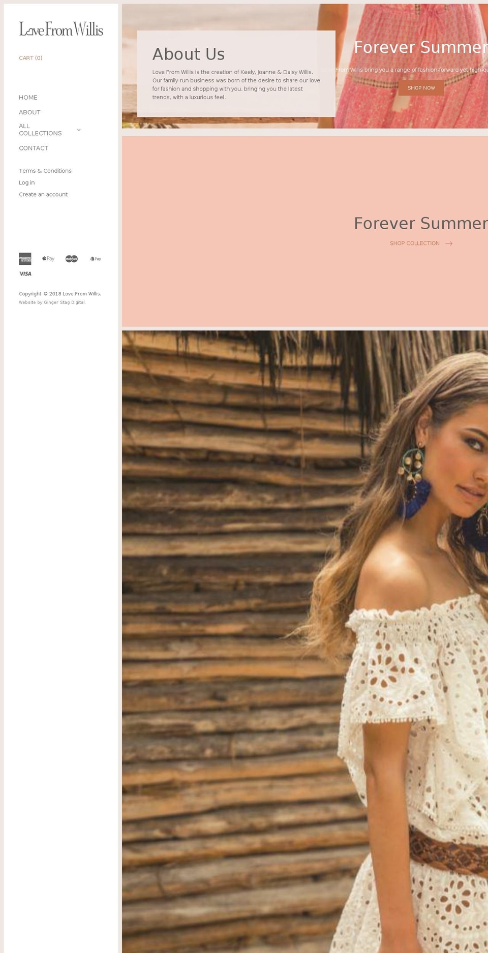lovefromwillis.com — Shopify storefront screenshot