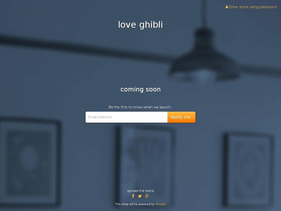 loveghibli.com — Shopify storefront screenshot