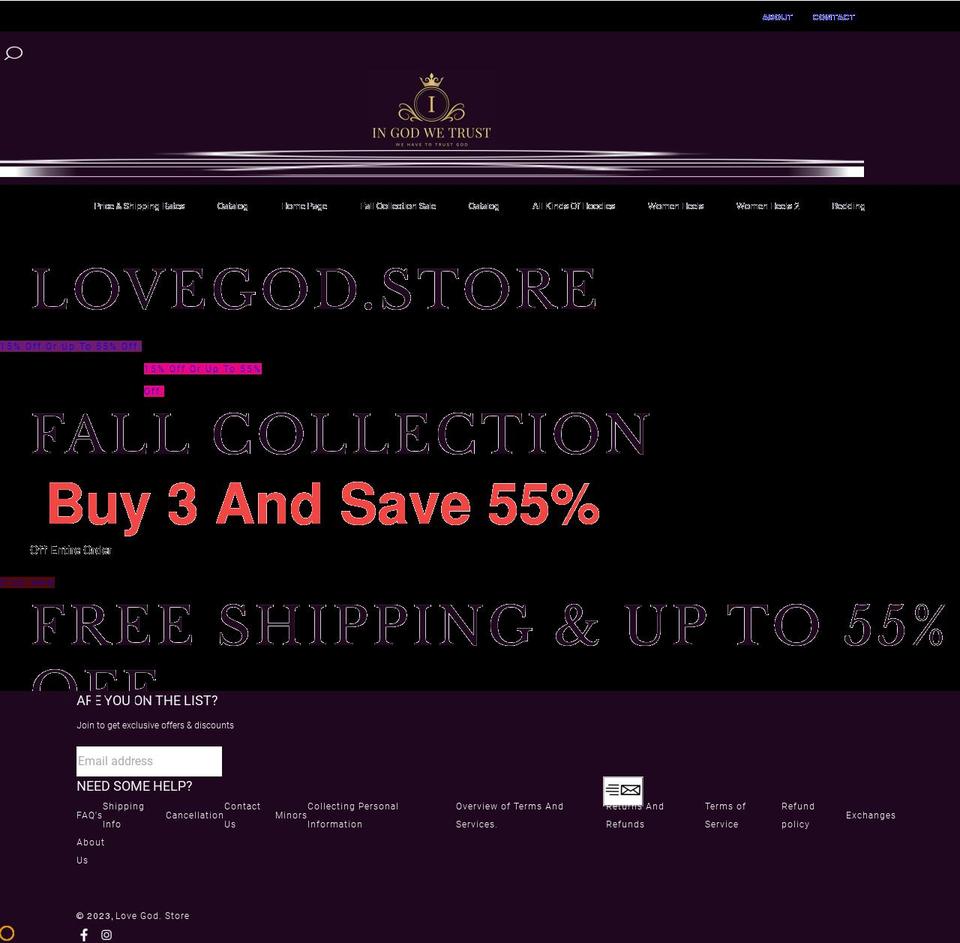 lovegod.store shopify website screenshot