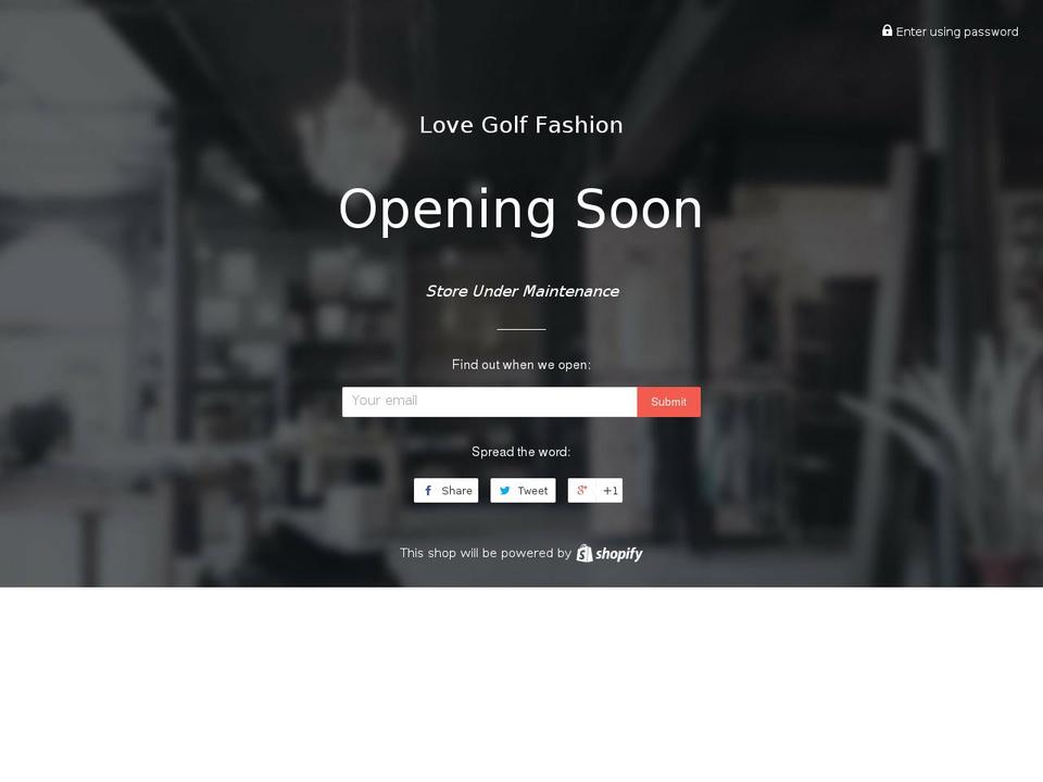 lovegolffashion.com — Shopify storefront screenshot