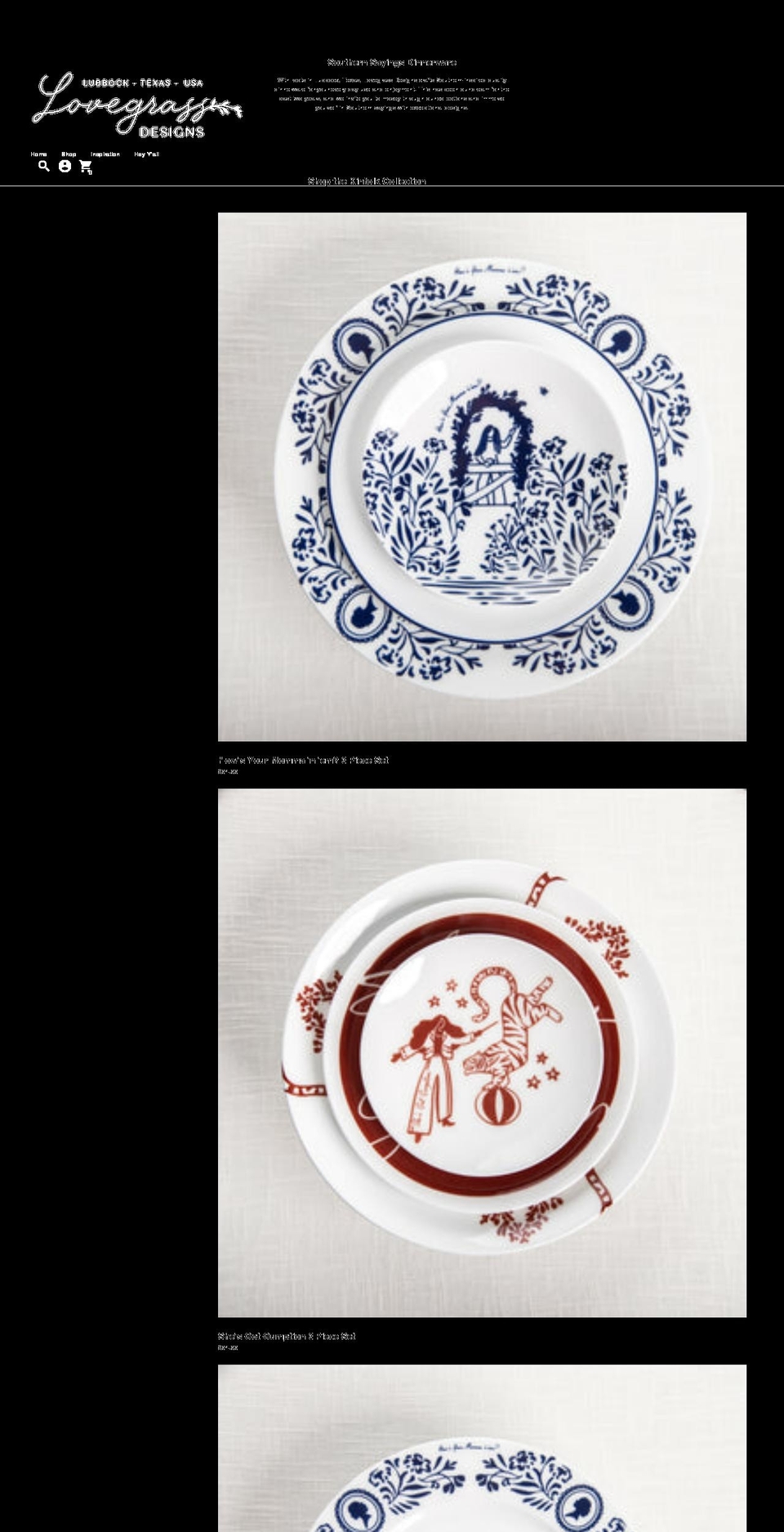 lovegrassdesigns.com shopify website screenshot