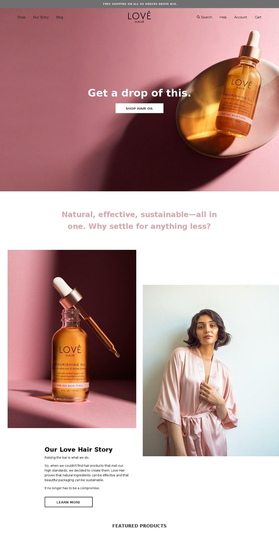 lovehair.com — Shopify storefront screenshot