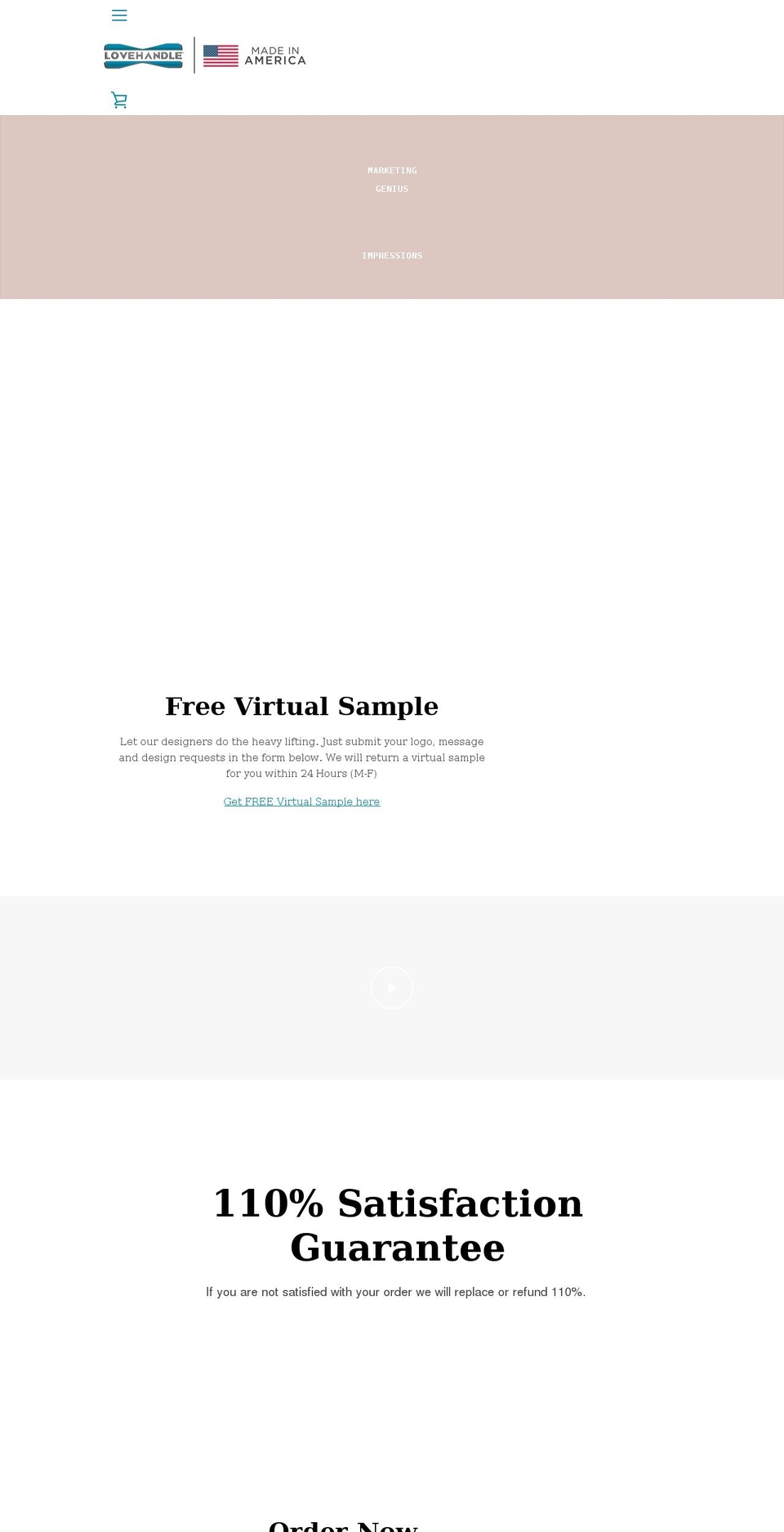 lovehandlepromo.com shopify website screenshot