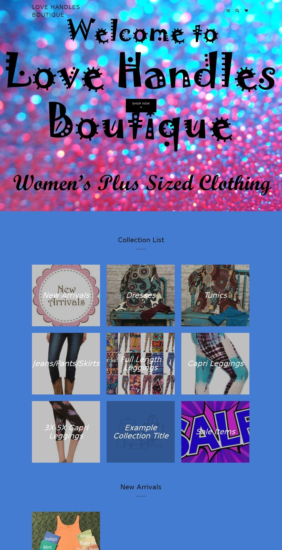 lovehandlesboutique.com shopify website screenshot