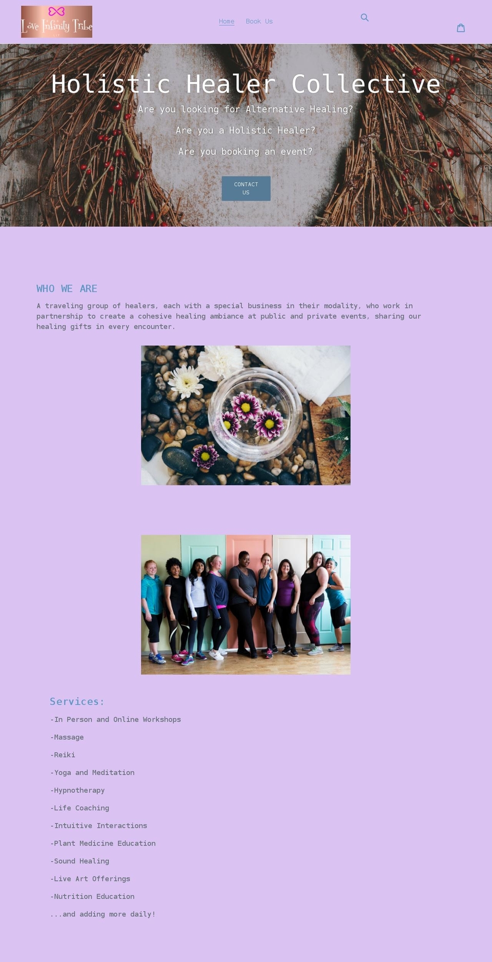 loveinfinitytribe.com shopify website screenshot