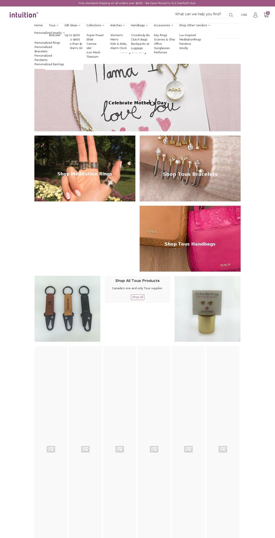 loveintuition.com — Shopify storefront screenshot