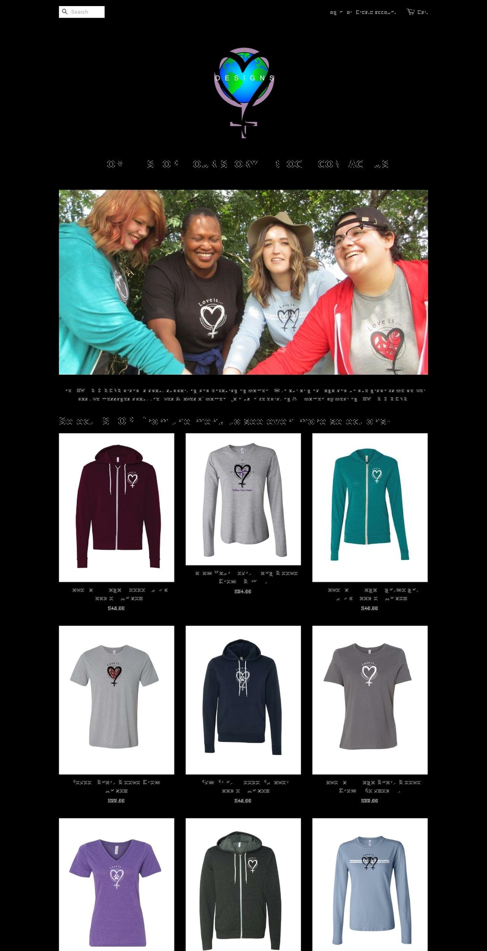 loveisdesigns.com — Shopify storefront screenshot