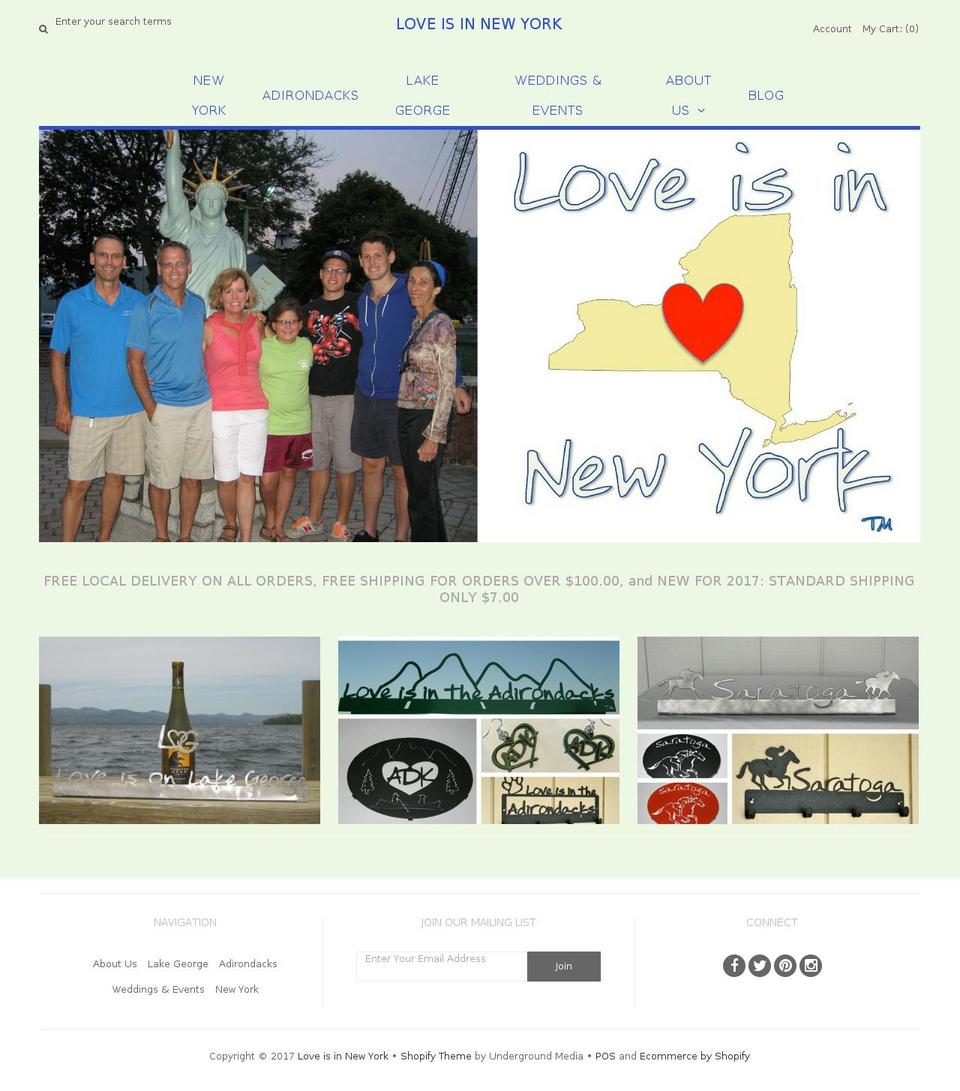 loveisinnewyork.com shopify website screenshot
