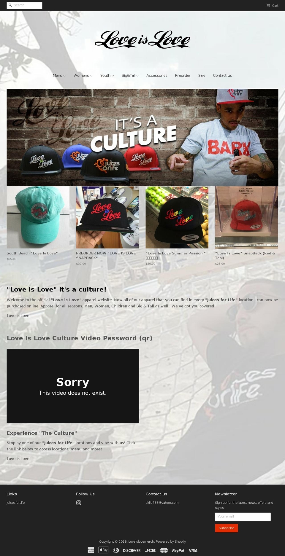 loveislovemerch.com — Shopify storefront screenshot