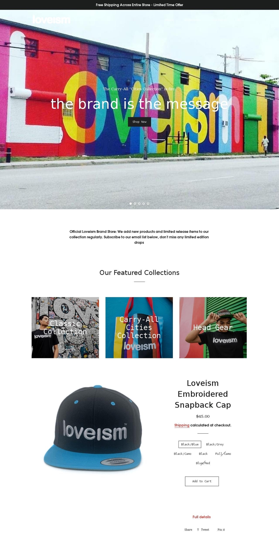 loveismofficial.com shopify website screenshot