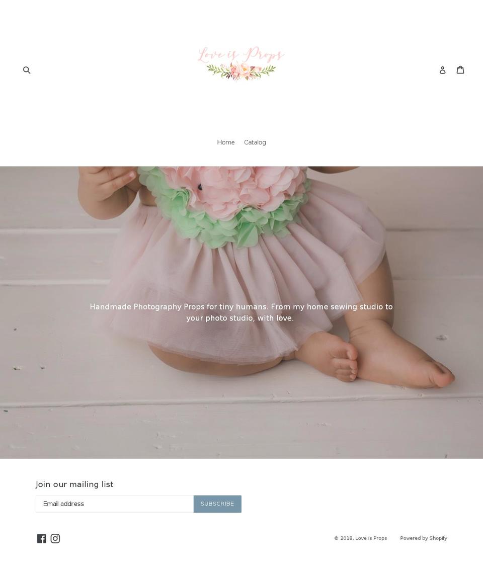 loveisprops.com — Shopify storefront screenshot