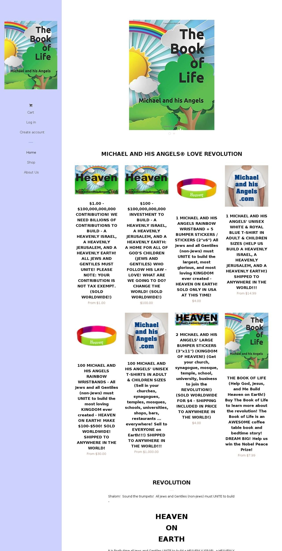 loveisthelawonearth.com — Shopify storefront screenshot