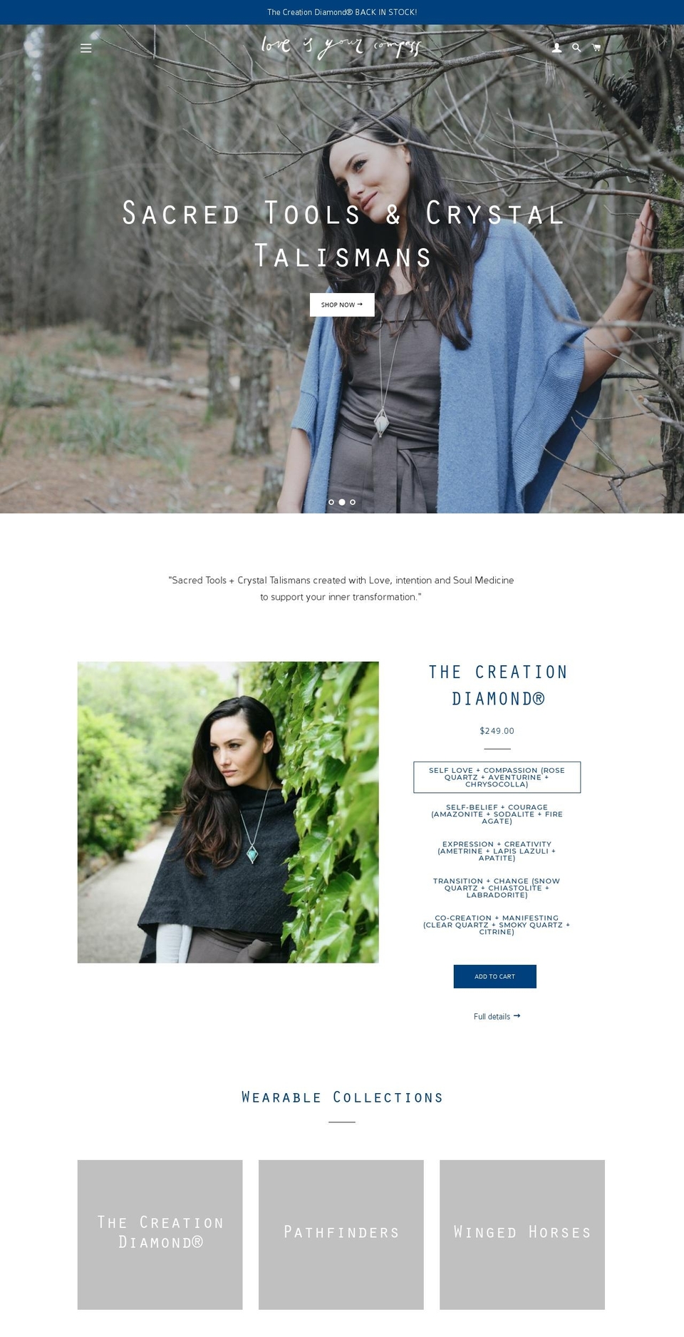 loveisyourcompass.com — Shopify storefront screenshot