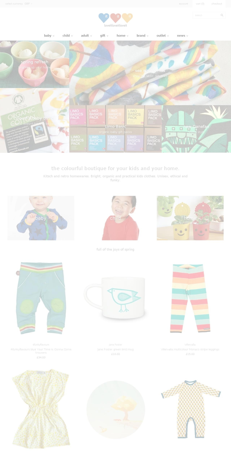 loveitloveitloveit.com shopify website screenshot