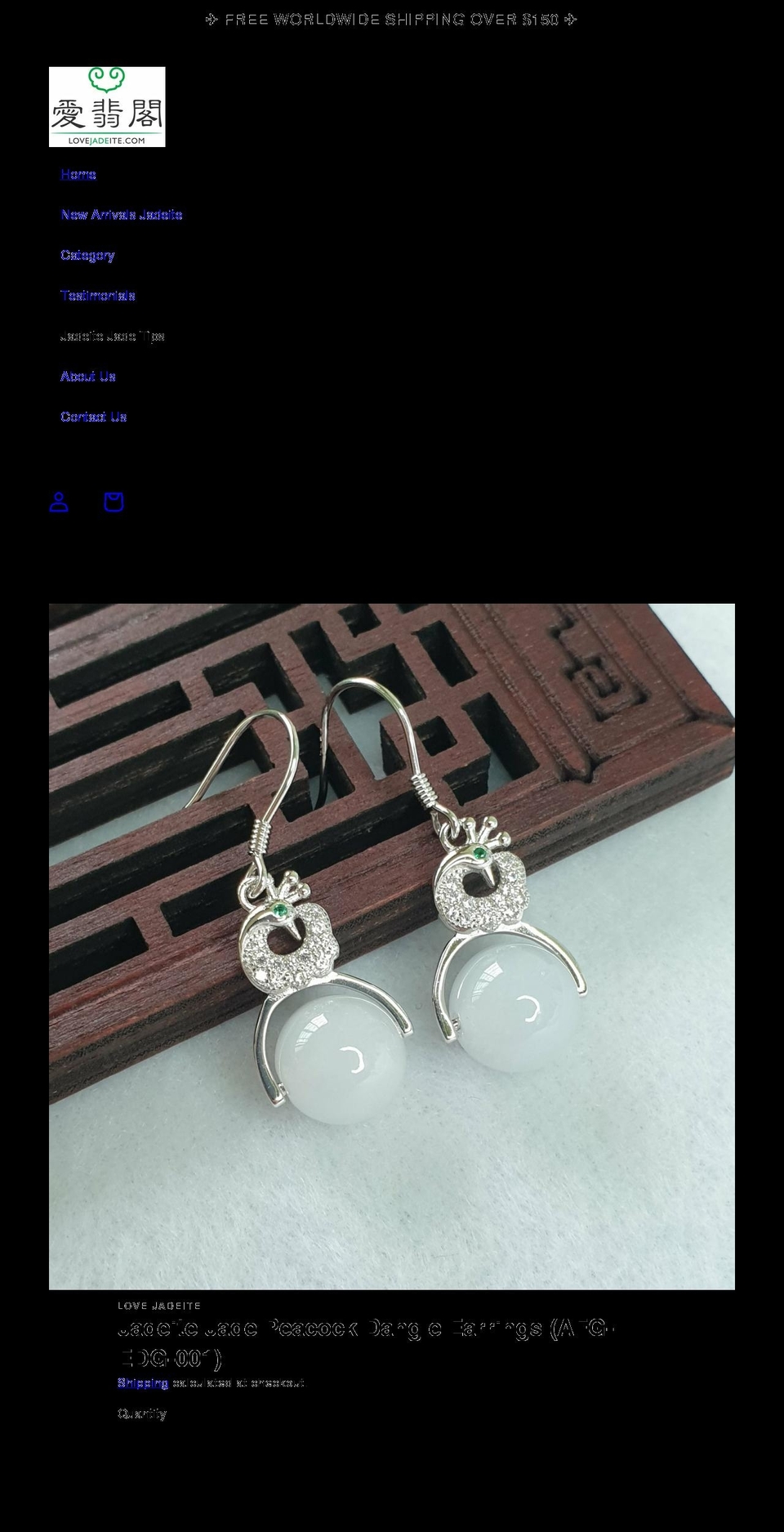 lovejadeite.com shopify website screenshot