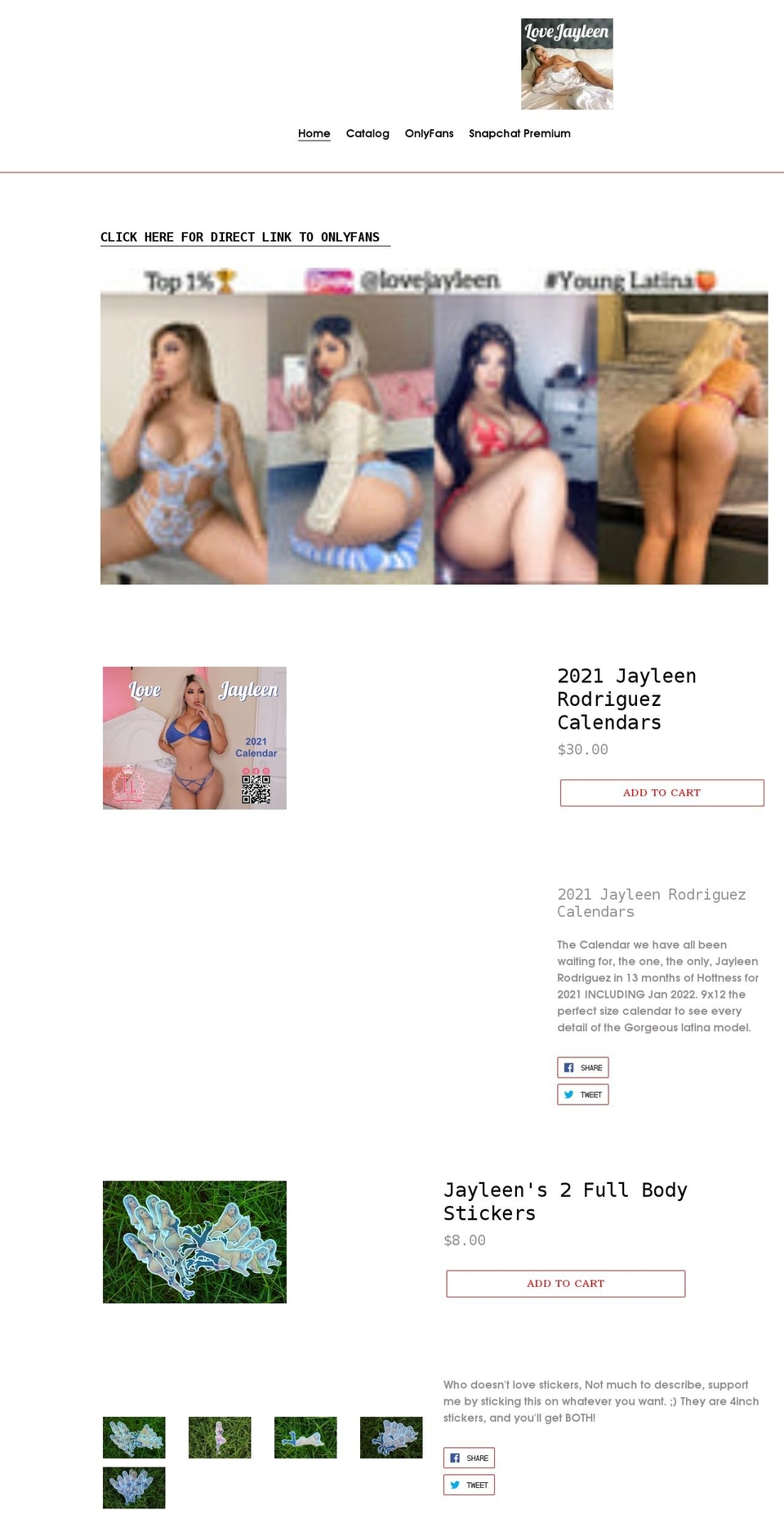 lovejayleen.com shopify website screenshot