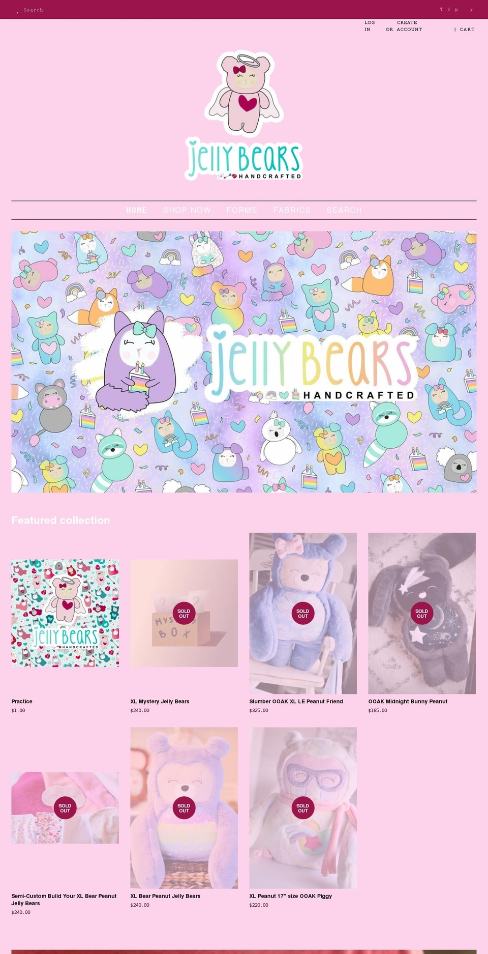 lovejellybears.com shopify website screenshot